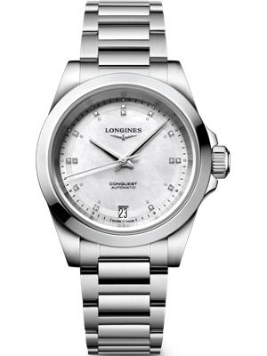 Longines Conquest L3.430.4.87.6 Diamond Watch 34mm